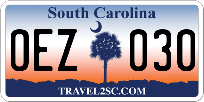 SC license plate OEZ030