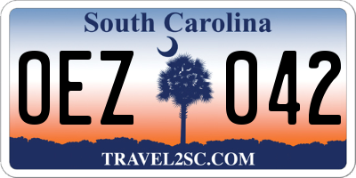 SC license plate OEZ042