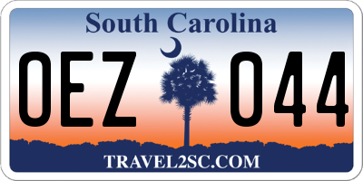 SC license plate OEZ044