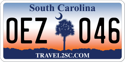SC license plate OEZ046