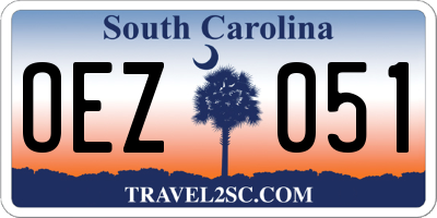 SC license plate OEZ051
