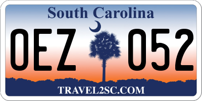 SC license plate OEZ052