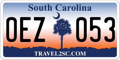 SC license plate OEZ053