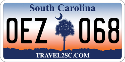 SC license plate OEZ068
