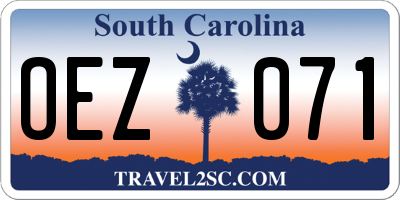 SC license plate OEZ071