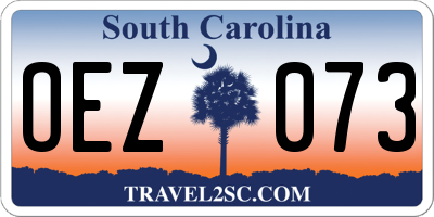 SC license plate OEZ073