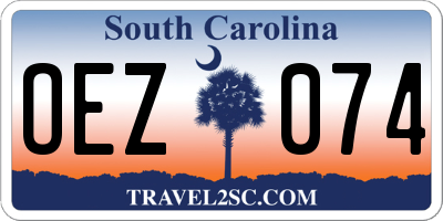SC license plate OEZ074