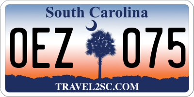 SC license plate OEZ075