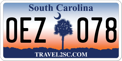 SC license plate OEZ078