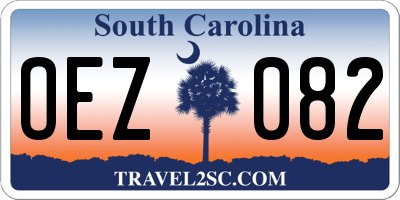 SC license plate OEZ082