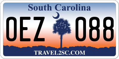 SC license plate OEZ088
