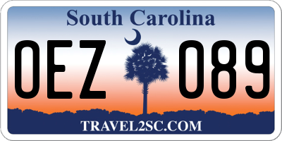 SC license plate OEZ089