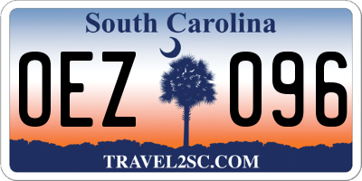 SC license plate OEZ096