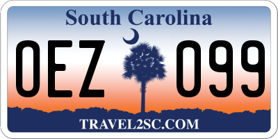 SC license plate OEZ099