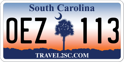 SC license plate OEZ113