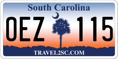 SC license plate OEZ115