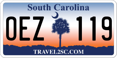 SC license plate OEZ119