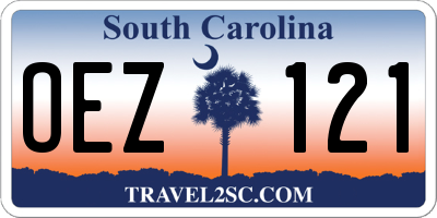 SC license plate OEZ121