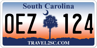 SC license plate OEZ124