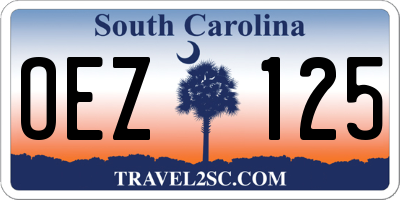 SC license plate OEZ125