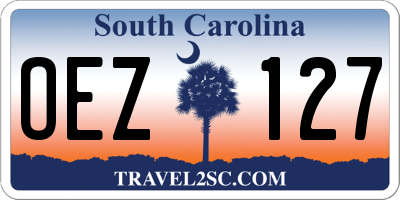 SC license plate OEZ127