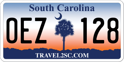 SC license plate OEZ128