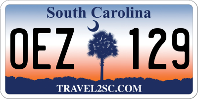 SC license plate OEZ129