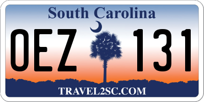 SC license plate OEZ131
