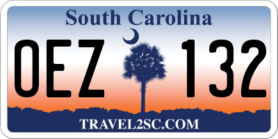 SC license plate OEZ132