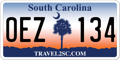 SC license plate OEZ134