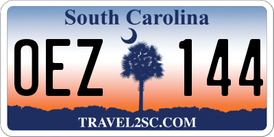 SC license plate OEZ144