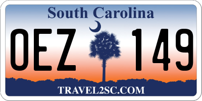 SC license plate OEZ149