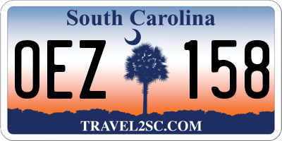 SC license plate OEZ158