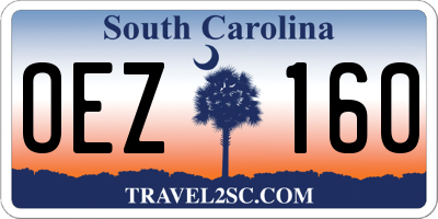 SC license plate OEZ160