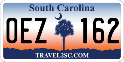 SC license plate OEZ162