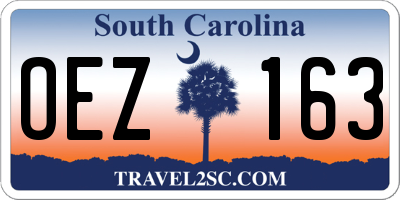 SC license plate OEZ163
