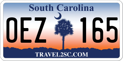 SC license plate OEZ165