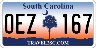 SC license plate OEZ167