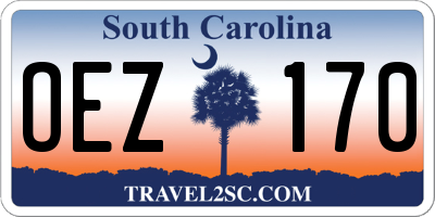 SC license plate OEZ170