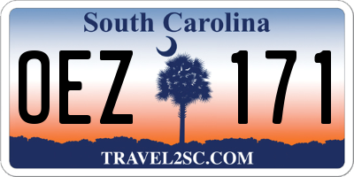 SC license plate OEZ171