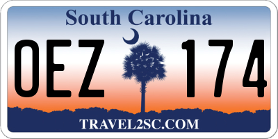 SC license plate OEZ174