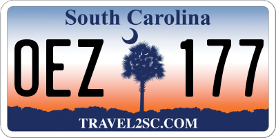 SC license plate OEZ177