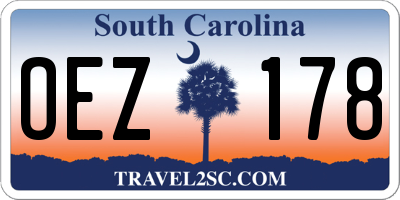 SC license plate OEZ178