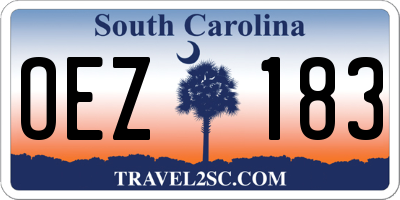 SC license plate OEZ183