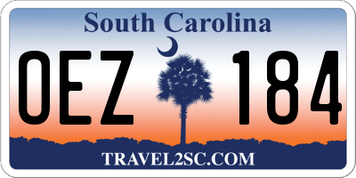 SC license plate OEZ184
