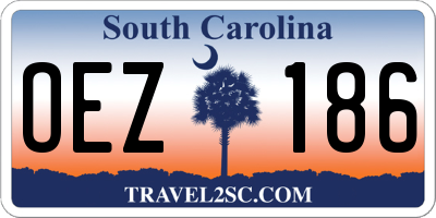SC license plate OEZ186