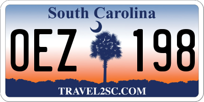 SC license plate OEZ198