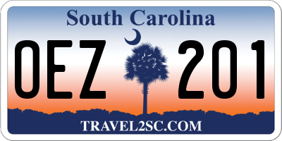 SC license plate OEZ201