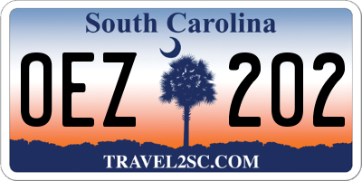 SC license plate OEZ202