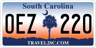 SC license plate OEZ220